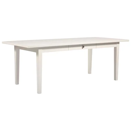 Cottage Dining Table with Built-In Drawer